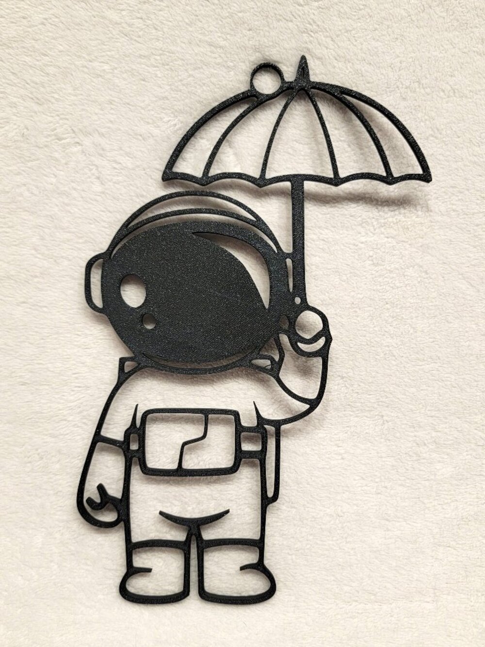 Astronaut Art, Matte Black Space Decor (11.5" Tall)